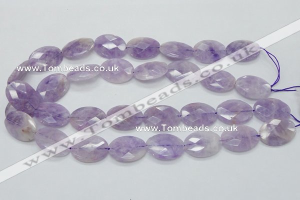 CNA332 15.5 inches 18*25mm faceted oval natural lavender amethyst beads