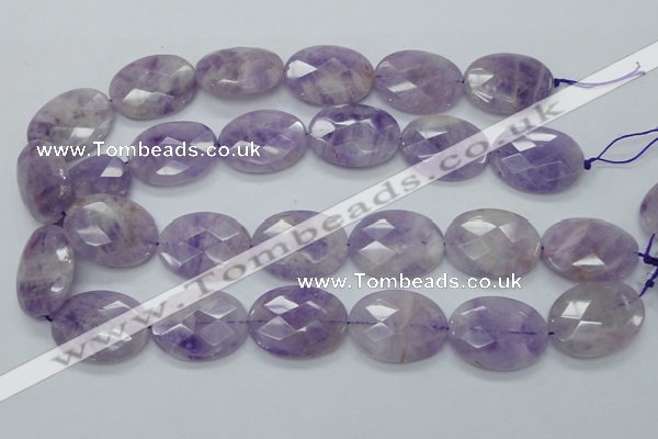 CNA333 15.5 inches 22*30mm faceted oval natural lavender amethyst beads