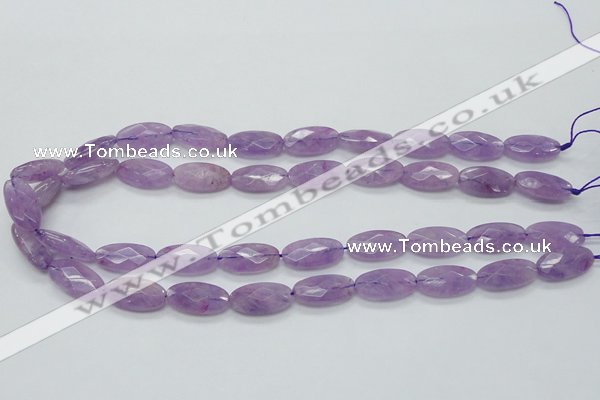 CNA334 15.5 inches 10*20mm faceted oval natural lavender amethyst beads