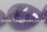 CNA338 30*40mm faceted teardrop natural lavender amethyst beads