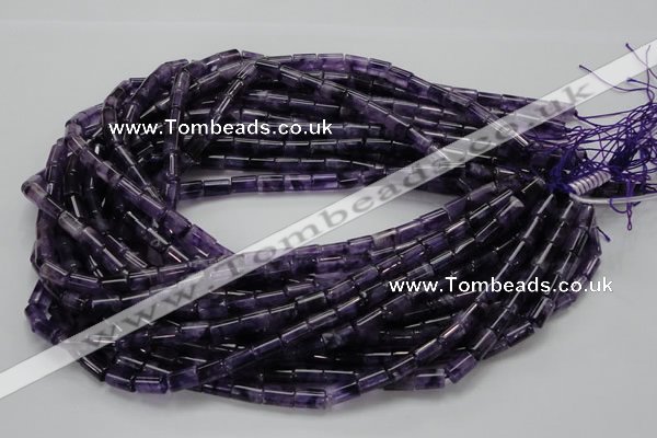 CNA34 15.5 inches 6*10mm column grade A natural amethyst beads
