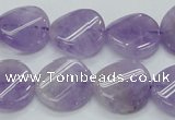 CNA343 15.5 inches 20mm twisted coin natural lavender amethyst beads