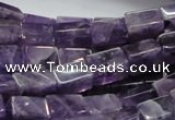 CNA36 15.5 inches 8*12mm cuboid grade AB natural amethyst beads