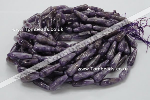 CNA41 15.5 inches 10*30mm teardrop grade AB natural amethyst beads
