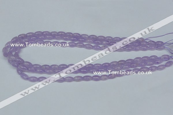 CNA410 15.5 inches 6*10mm rice natural lavender amethyst beads