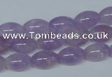 CNA411 15.5 inches 8*12mm rice natural lavender amethyst beads