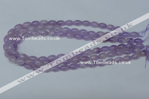 CNA411 15.5 inches 8*12mm rice natural lavender amethyst beads