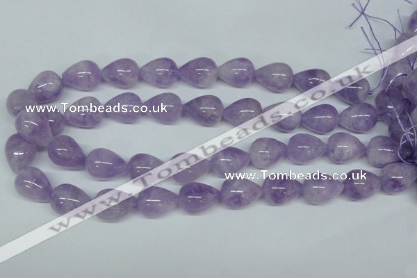 CNA419 15.5 inches 15*20mm teardrop natural lavender amethyst beads