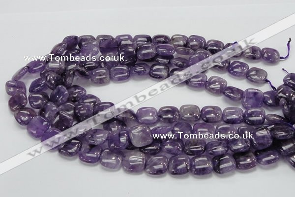 CNA42 15.5 inches 15*15mm square grade A natural amethyst beads