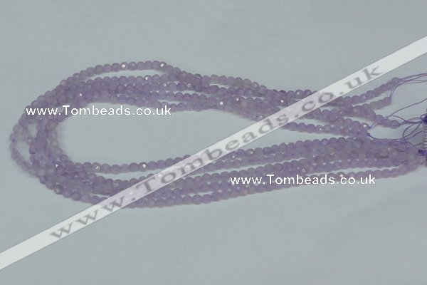 CNA420 15.5 inches 4mm faceted round natural lavender amethyst beads