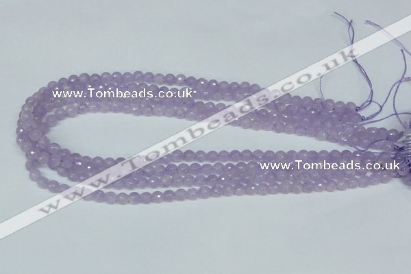 CNA421 15.5 inches 6mm faceted round natural lavender amethyst beads