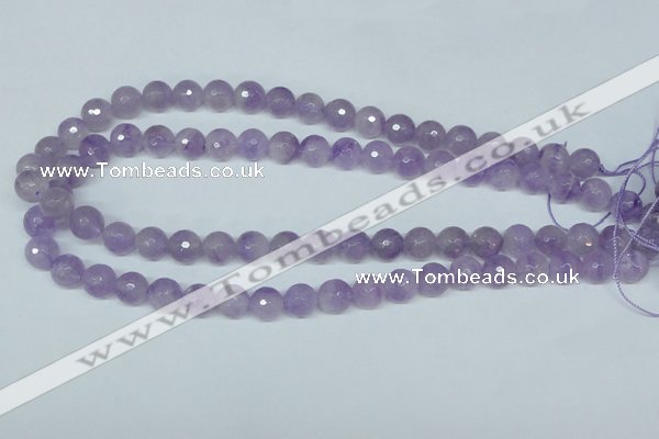 CNA423 15.5 inches 10mm faceted round natural lavender amethyst beads