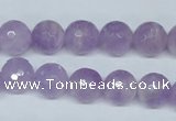 CNA424 15.5 inches 12mm faceted round natural lavender amethyst beads