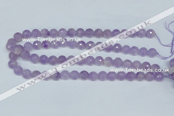 CNA424 15.5 inches 12mm faceted round natural lavender amethyst beads