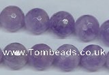 CNA425 15.5 inches 14mm faceted round natural lavender amethyst beads