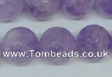 CNA426 15.5 inches 18mm faceted round natural lavender amethyst beads