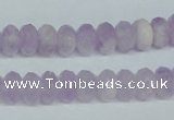 CNA428 6*10mm faceted rondelle natural lavender amethyst beads