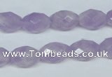 CNA429 10*14mm faceted rice natural lavender amethyst beads