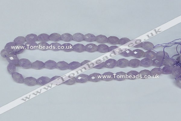 CNA429 10*14mm faceted rice natural lavender amethyst beads