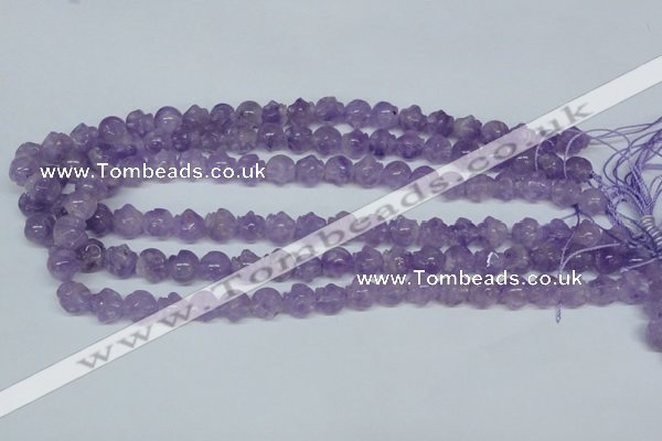 CNA431 15.5 inches 8*8mm skull shape natural lavender amethyst beads