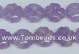 CNA435 15.5 inches 15mm carved flower natural lavender amethyst beads
