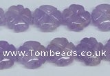 CNA435 15.5 inches 15mm carved flower natural lavender amethyst beads