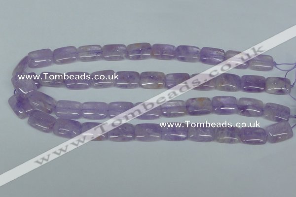 CNA441 15.5 inches 15*20mm rectangle natural lavender amethyst beads