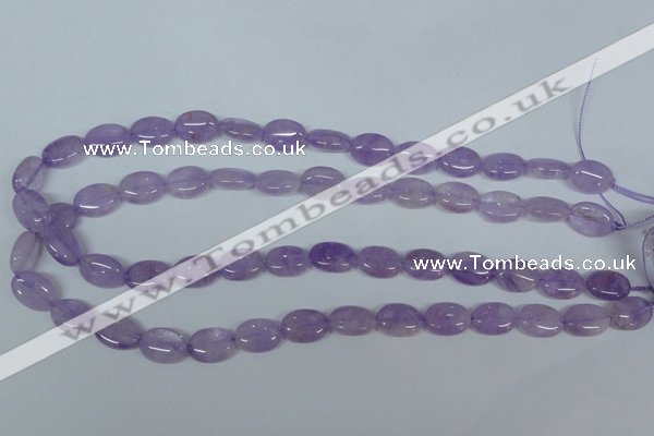 CNA443 15.5 inches 10*12mm oval natural lavender amethyst beads