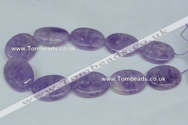 CNA451 15.5 inches 25*30mm oval natural lavender amethyst beads