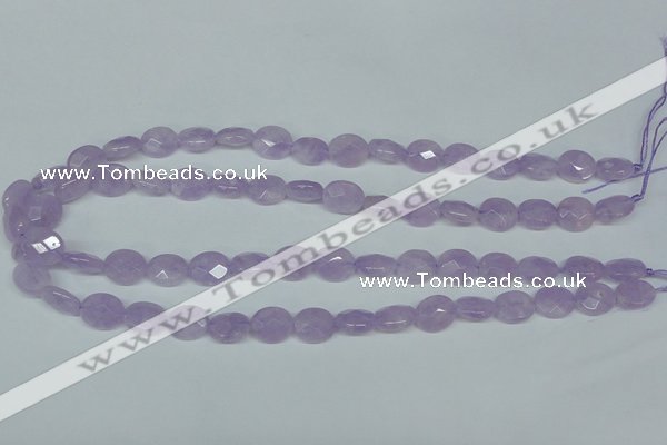 CNA454 15.5 inches 10*12mm faceted oval natural lavender amethyst beads