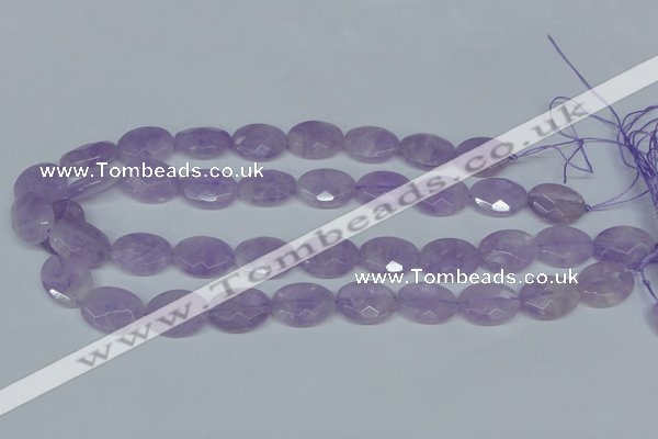 CNA456 15.5 inches 15*20mm faceted oval natural lavender amethyst beads