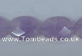 CNA457 15.5 inches 16*22mm faceted oval natural lavender amethyst beads