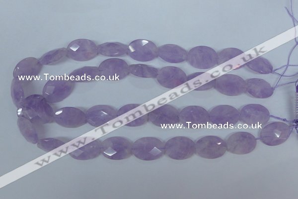 CNA457 15.5 inches 16*22mm faceted oval natural lavender amethyst beads