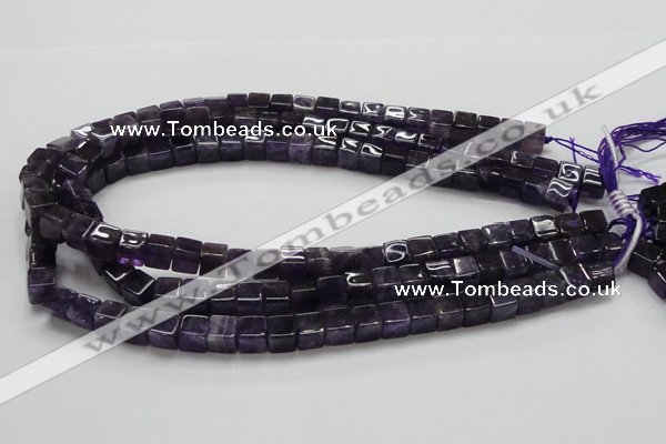 CNA46 15.5 inches 8*8*8mm cube grade A natural amethyst beads