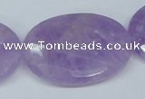 CNA461 15.5 inches 30*40mm faceted oval natural lavender amethyst beads