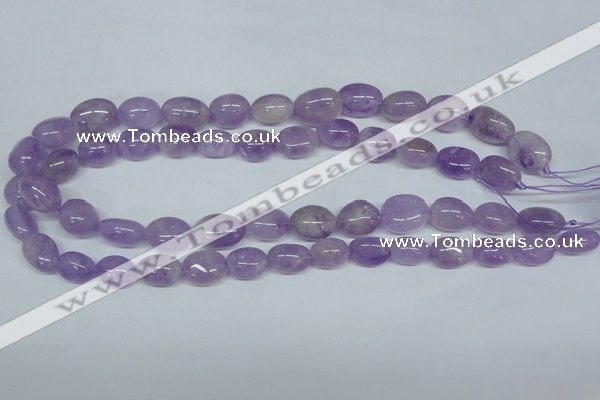 CNA465 15.5 inches 10*14mm nugget natural lavender amethyst beads