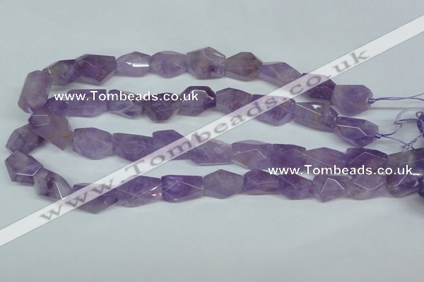 CNA467 15.5 inches 18*24mm faceted nugget natural lavender amethyst beads