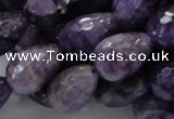 CNA48 15.5 inches 13*18mm faceted teadrop grade AB natural amethyst beads