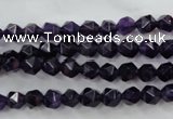 CNA501 15 inches 6mm faceted nuggets amethyst gemstone beads