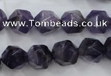 CNA505 15 inches 14mm faceted nuggets amethyst gemstone beads