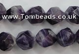 CNA506 15 inches 16mm faceted nuggets amethyst gemstone beads