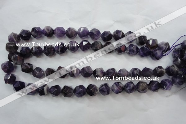 CNA506 15 inches 16mm faceted nuggets amethyst gemstone beads