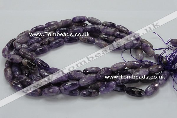 CNA52 15.5 inches 10*20mm faceted rice grade AB natural amethyst beads