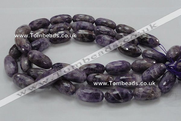 CNA55 15.5 inches 15*30mm faceted rice grade AB natural amethyst beads