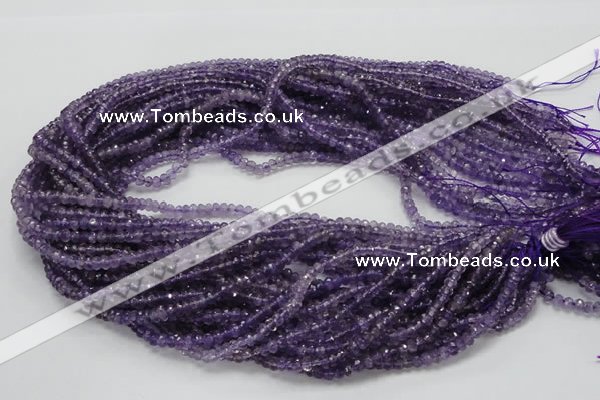 CNA59 15.5 inches 3*5mm faceted rondelle grade A natural amethyst beads