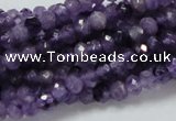 CNA60 15.5 inches 4*6mm faceted rondelle grade AB+ natural amethyst beads