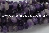 CNA61 15.5 inches 6*8mm faceted rondelle grade AB+ natural amethyst beads