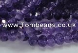 CNA62 15.5 inches 6*9mm faceted rondelle grade A natural amethyst beads