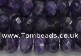 CNA63 15.5 inches 7*12mm faceted rondelle grade A natural amethyst beads