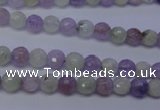 CNA661 15 inches 6mm faceted round lavender amethyst & prehnite beads